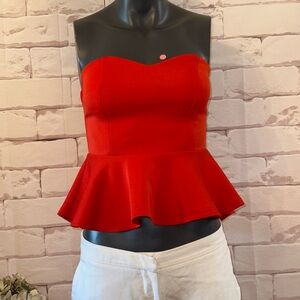 Red Peplum Top